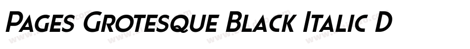 Pages Grotesque Black Italic Demo字体转换